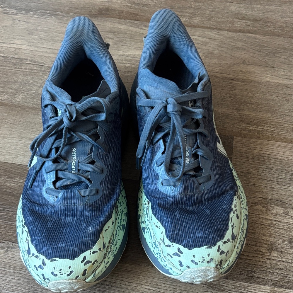 Hoka Women's Navy and Light Green Athletic Shoes
